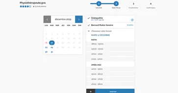 Interface de sélection de créneaux horaires personnalisable pour réservations municipales
